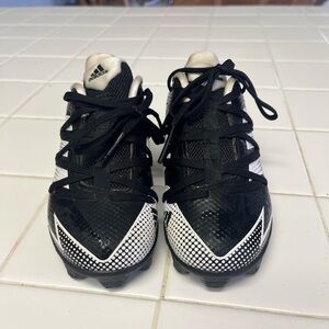 Adidas Black and White Sports Cleats